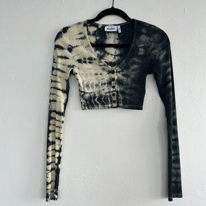 Weekday Cropped Tie-Dye Cardigan